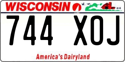 WI license plate 744XOJ