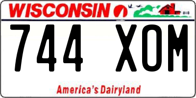 WI license plate 744XOM