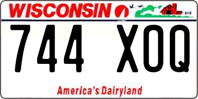 WI license plate 744XOQ