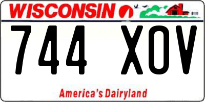 WI license plate 744XOV