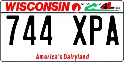 WI license plate 744XPA
