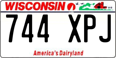 WI license plate 744XPJ
