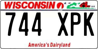 WI license plate 744XPK