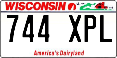 WI license plate 744XPL