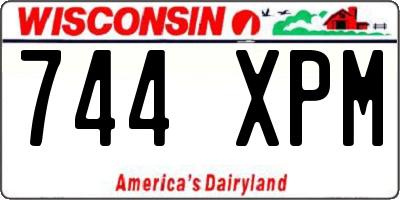 WI license plate 744XPM