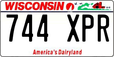 WI license plate 744XPR