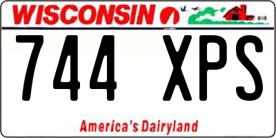 WI license plate 744XPS