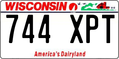 WI license plate 744XPT