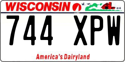 WI license plate 744XPW