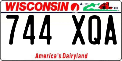 WI license plate 744XQA