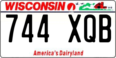 WI license plate 744XQB