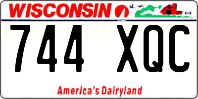 WI license plate 744XQC