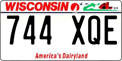 WI license plate 744XQE