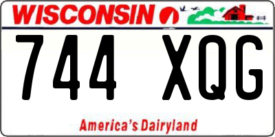 WI license plate 744XQG