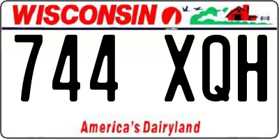 WI license plate 744XQH