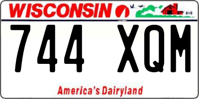 WI license plate 744XQM
