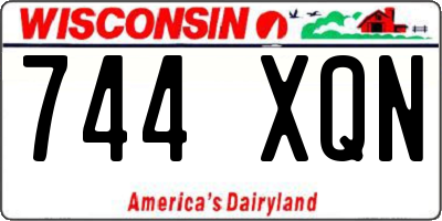 WI license plate 744XQN
