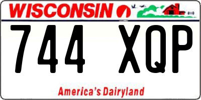 WI license plate 744XQP