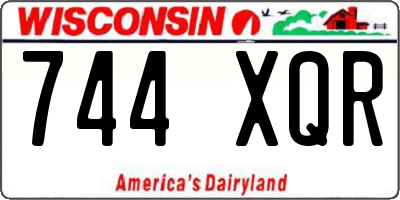 WI license plate 744XQR
