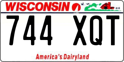 WI license plate 744XQT