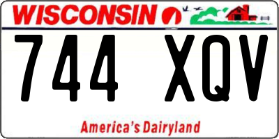 WI license plate 744XQV