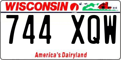 WI license plate 744XQW