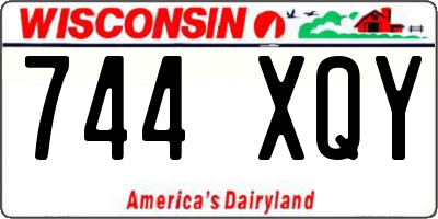 WI license plate 744XQY