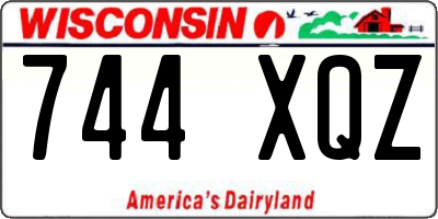 WI license plate 744XQZ