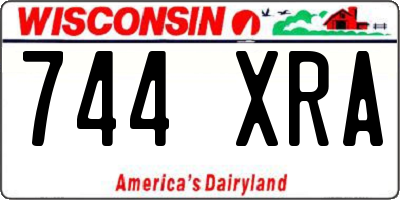 WI license plate 744XRA