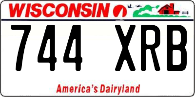 WI license plate 744XRB