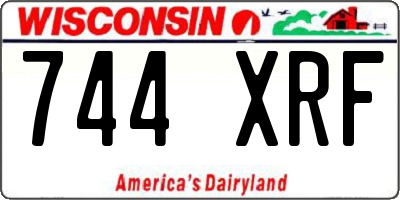 WI license plate 744XRF