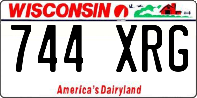 WI license plate 744XRG