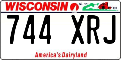 WI license plate 744XRJ