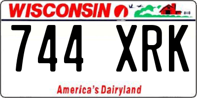WI license plate 744XRK