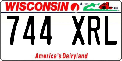 WI license plate 744XRL