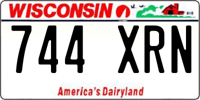 WI license plate 744XRN