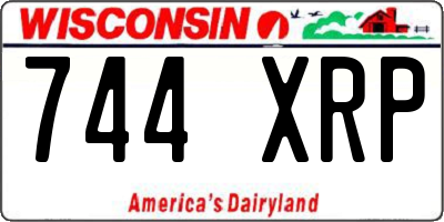 WI license plate 744XRP