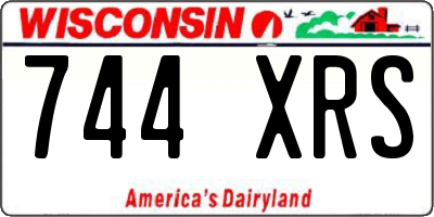 WI license plate 744XRS