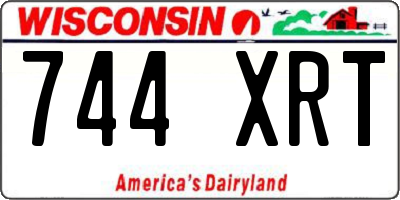 WI license plate 744XRT
