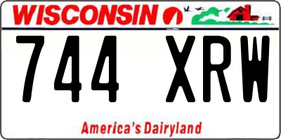 WI license plate 744XRW