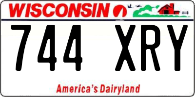 WI license plate 744XRY