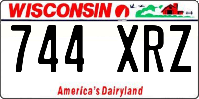 WI license plate 744XRZ