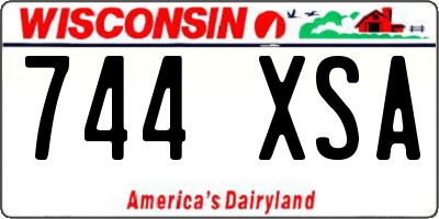 WI license plate 744XSA