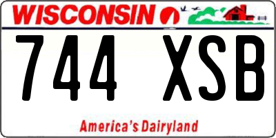 WI license plate 744XSB