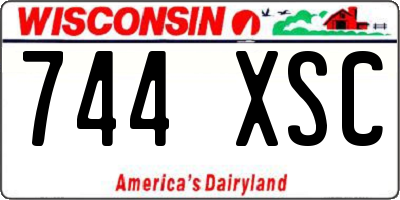 WI license plate 744XSC