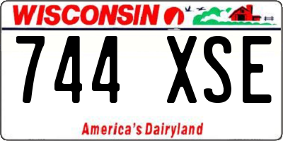 WI license plate 744XSE