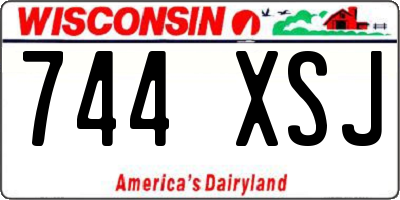WI license plate 744XSJ