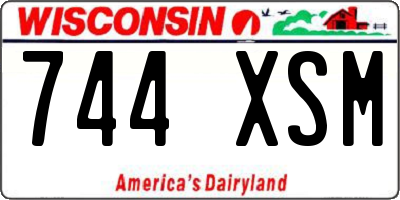 WI license plate 744XSM