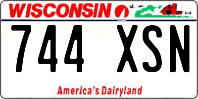 WI license plate 744XSN