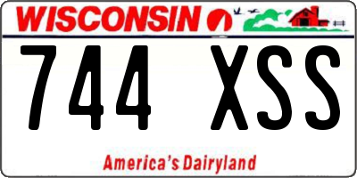 WI license plate 744XSS